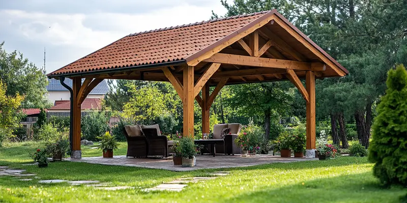 Jaki kolor altany na działce?